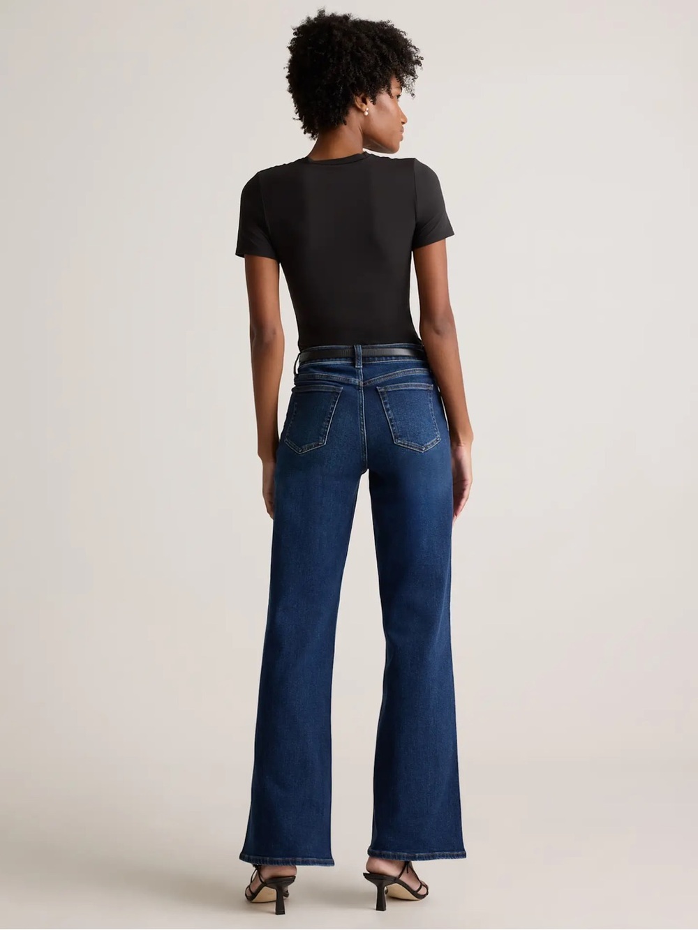 Quince Dark Blue Wide-Leg Jeans - Picture 2 of 14